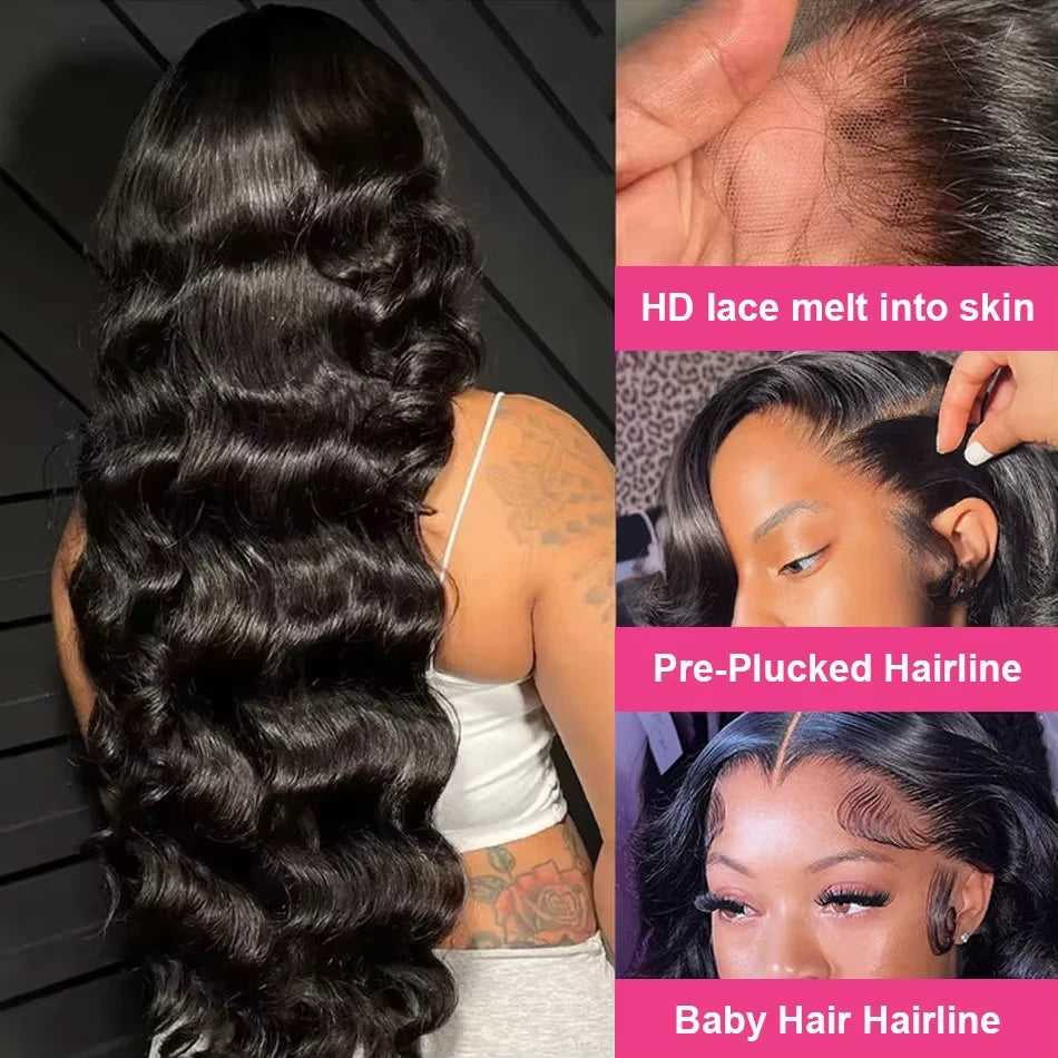 Body Wave Human Hair Wig – HD Lace Front Glueless Wig for Women