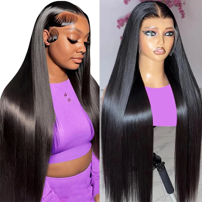Bone Straight Human Hair Wig – HD Lace Front Glueless Wig for Women