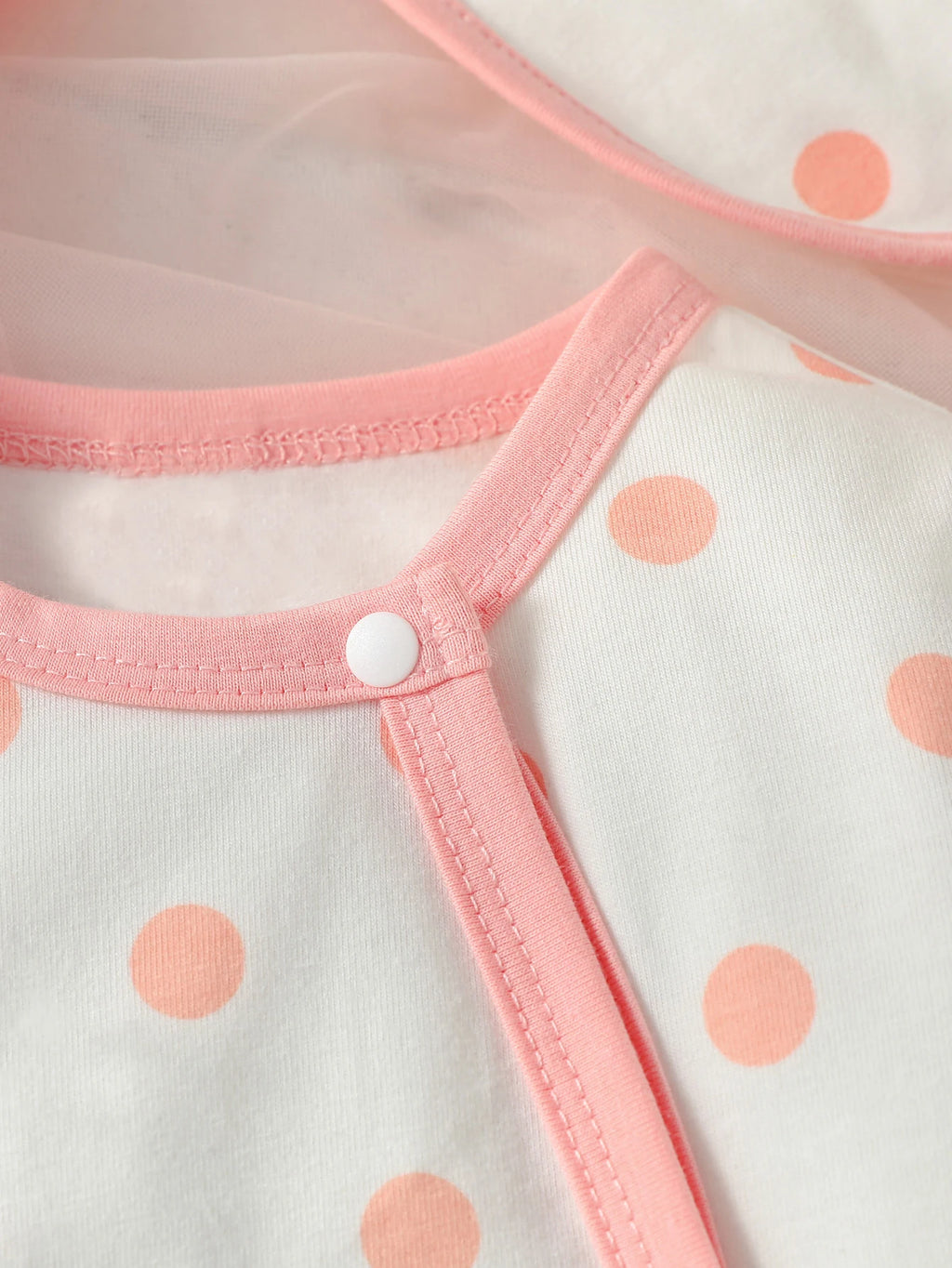 Newborn Baby Girl 4PCS Bear Polka Dot Jumpsuit Set with Hat Bib