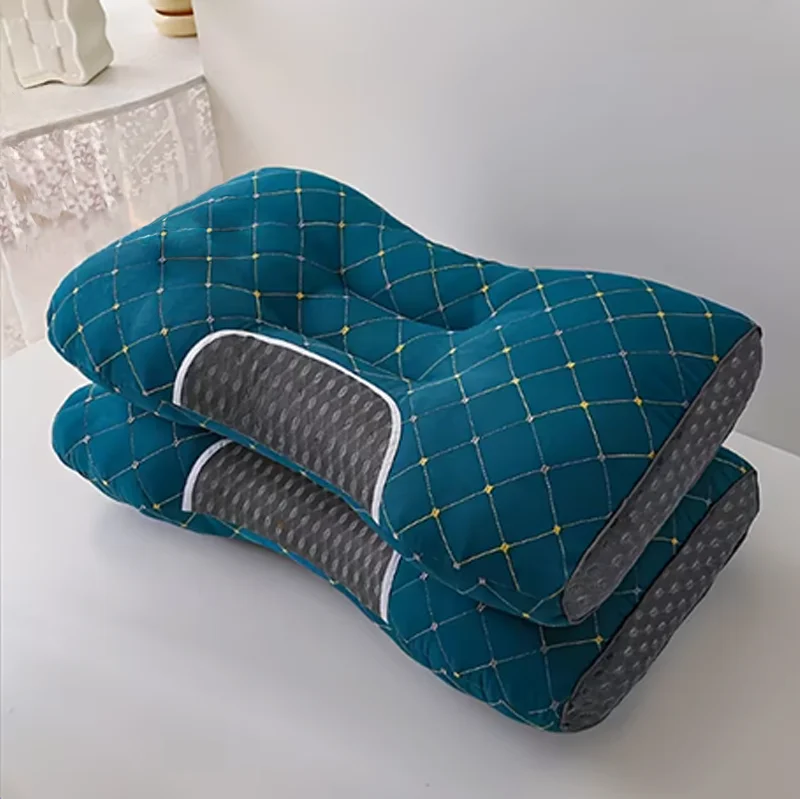 2pcs Ergonomic Neck Support Pillows Adjustable Orthopedic Contour Sleeping Pillow
