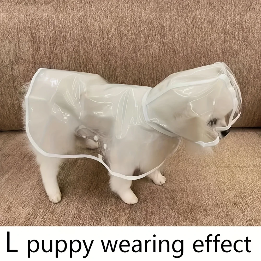 Transparent Dog Raincoat Waterproof for Small and Medium Dogs Rain Protection