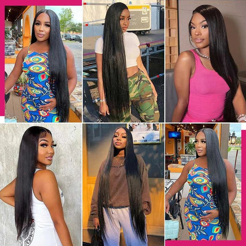 Bone Straight Human Hair Wig – HD Lace Front Glueless Wig for Women