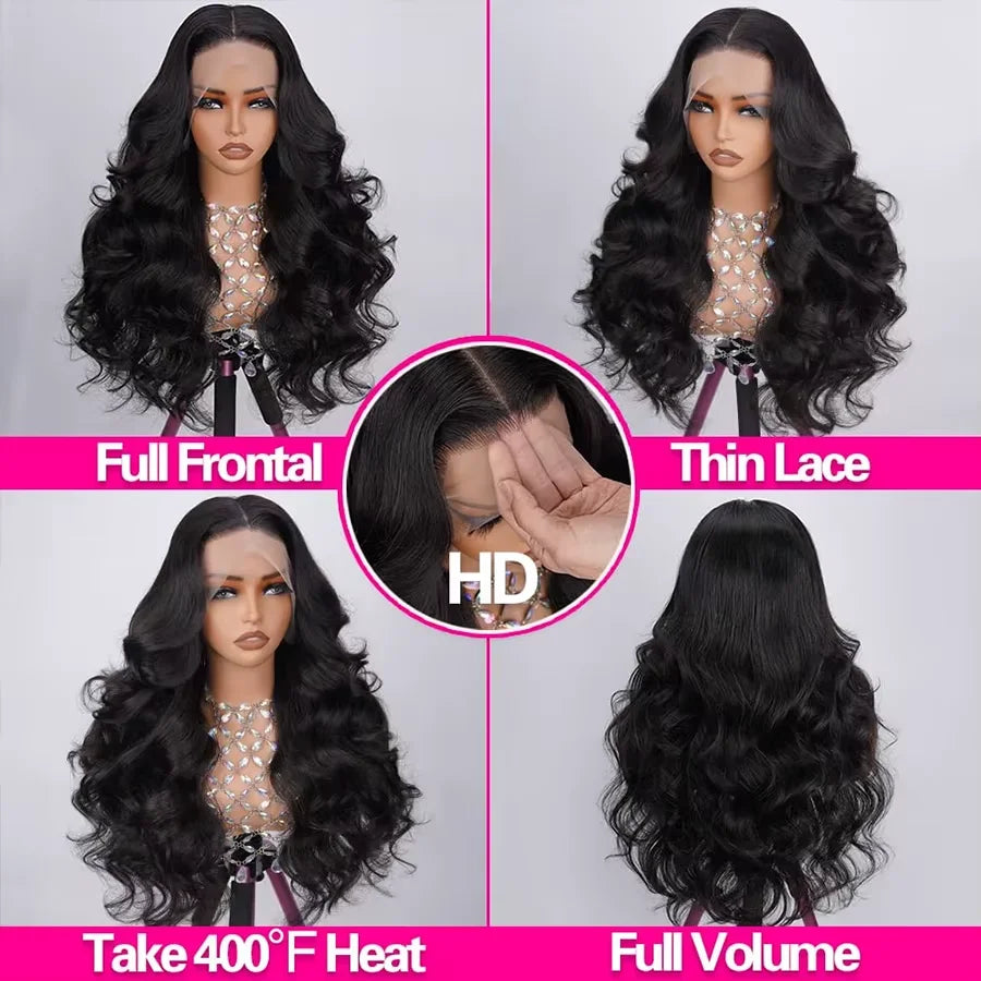 Body Wave Human Hair Wig – HD Lace Front Glueless Wig for Women