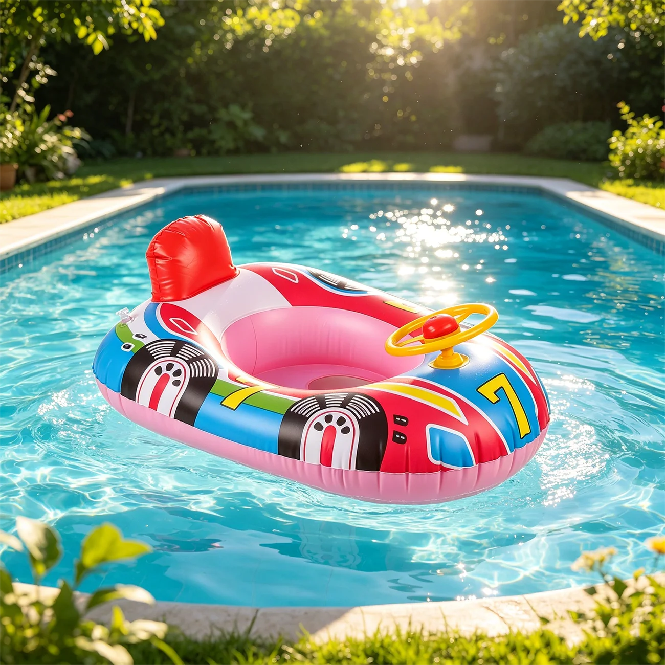 Inflatable Steering Wheel Pool Float