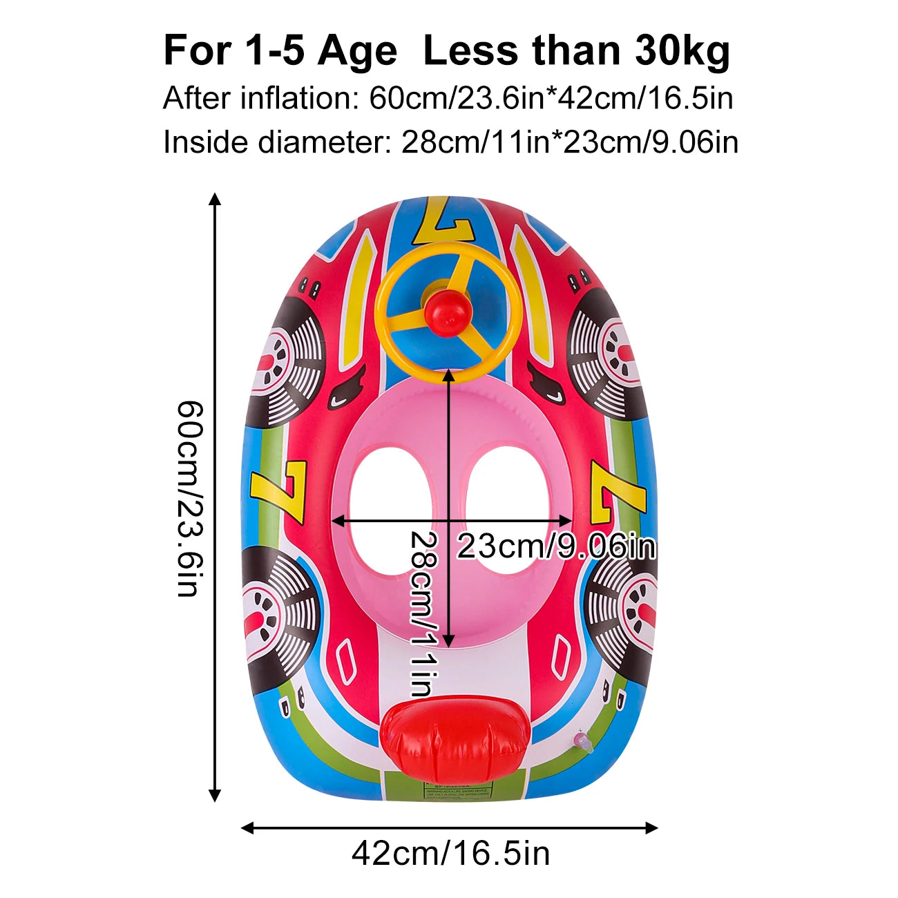 Inflatable Steering Wheel Pool Float