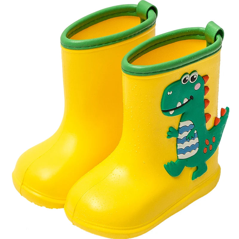 Kids Dinosaur EVA Rain Boots Waterproof Non Slip Shoes for Boys and Girls