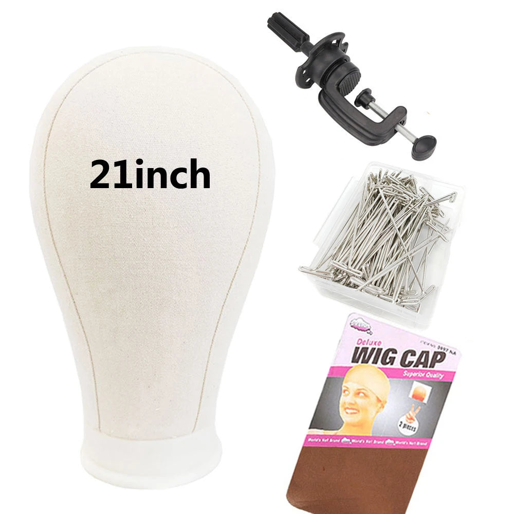Wig Making Mannequin Head – Canvas Cork Head for Lace Wig Styling