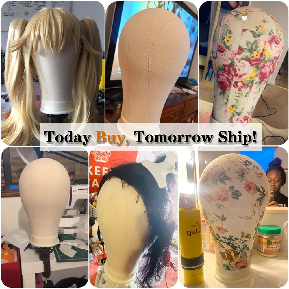 Wig Making Mannequin Head – Canvas Cork Head for Lace Wig Styling