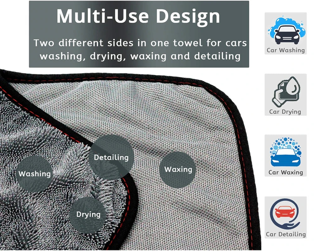 Premium Microfiber Car Towel – Ultra Absorbent Drying Cloth for Car Wash