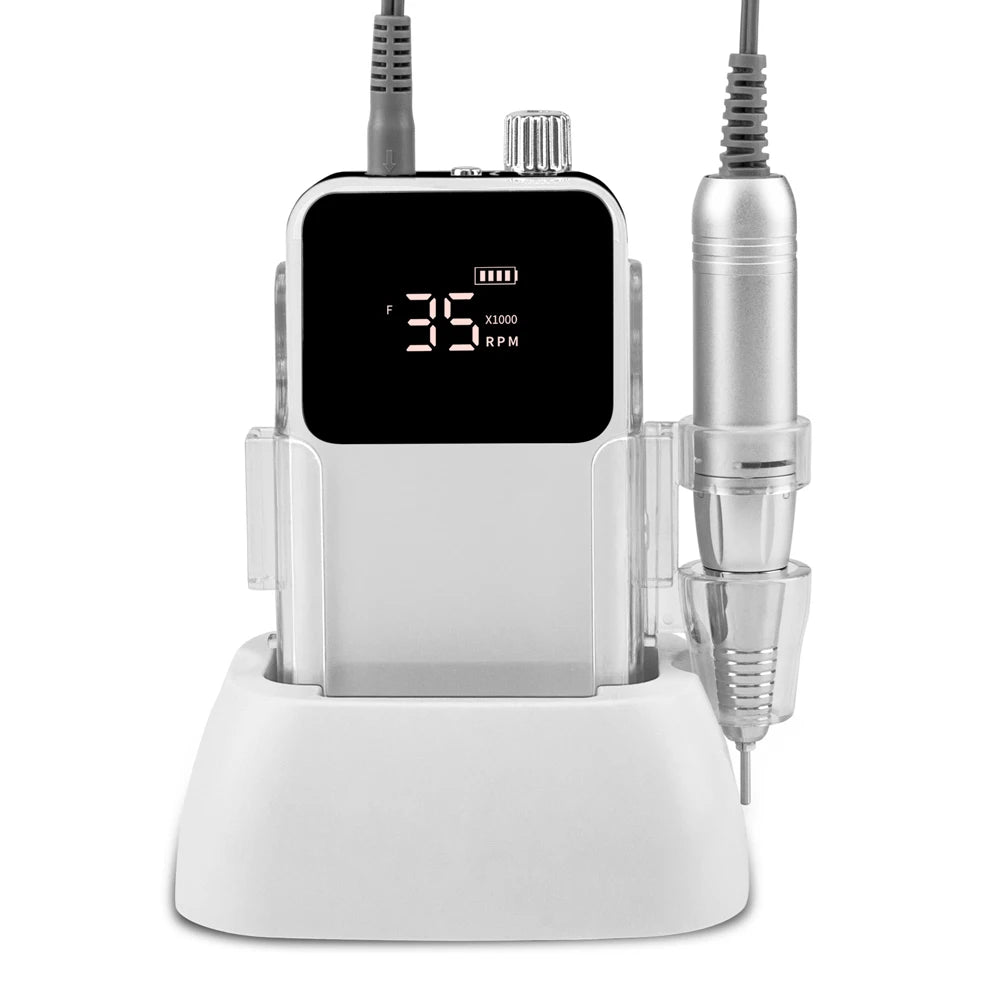 Rechargeable Nail Drill 35000RPM Cordless Manicure Pedicure Machine