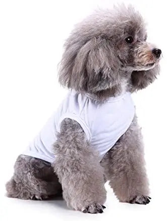 Dog T-Shirt Summer Apparel – Soft Blank Shirt for Extra Small to Extra Large Dogs (XS–XL)