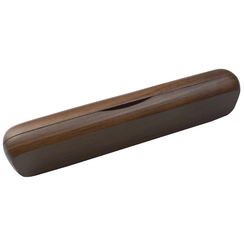 Walnut Wood Pen Box Handmade Magnetic Single Pen Case Portable Storage