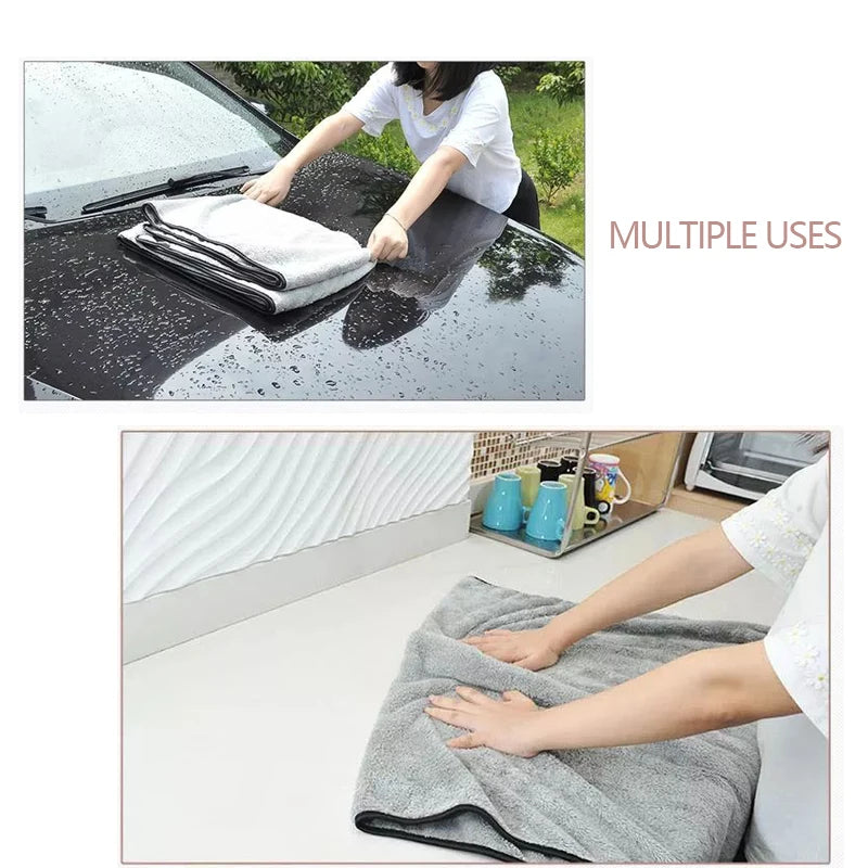 Microfiber Car Drying Towel – Ultra Absorbent Auto Wash Cloth Scratch-Free Cleaning