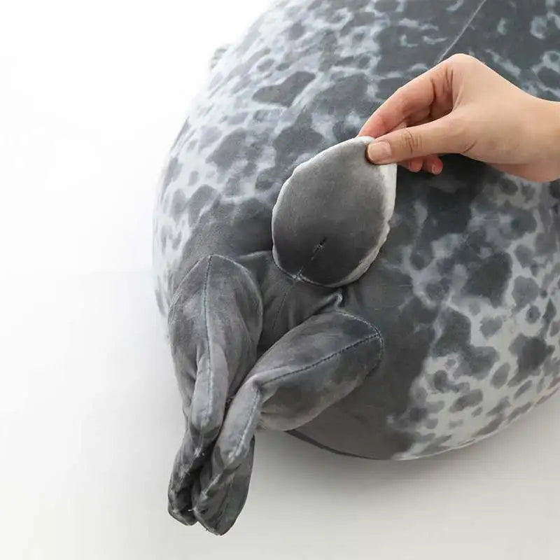 Angry Blob Seal Plush Pillow 3D Sea Lion Stuffed Toy Kids Sleeping Cushion Gift