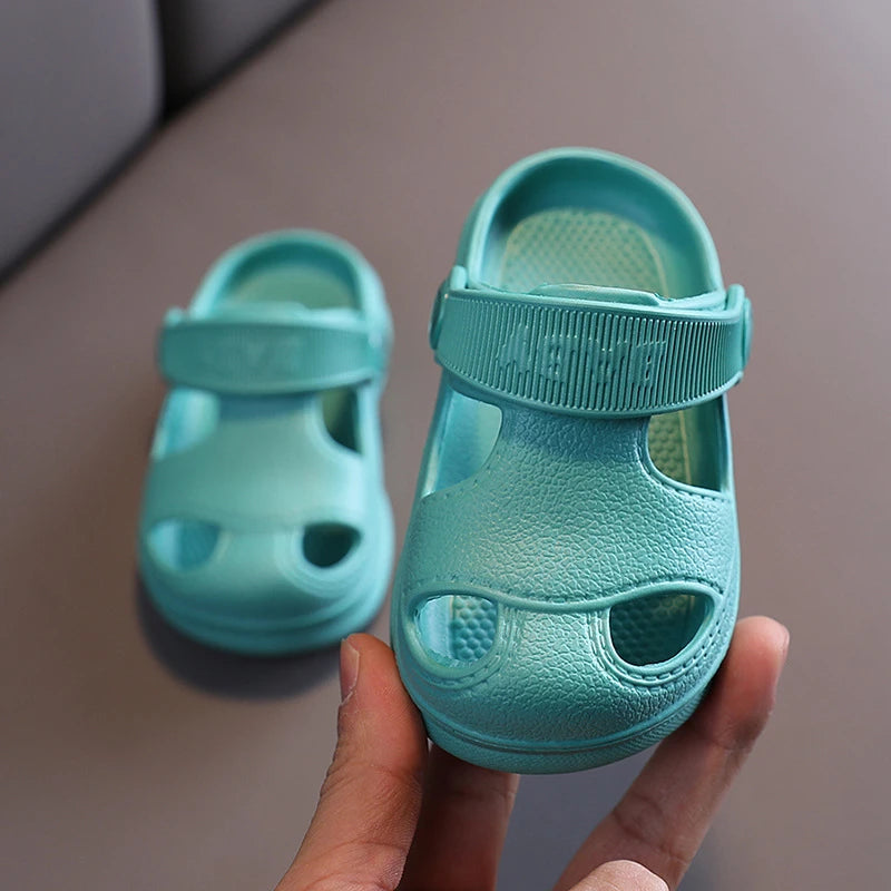 Kids Cartoon Beach Sandals Soft Non Slip EVA Clogs for Boys & Girls 1–5 Years