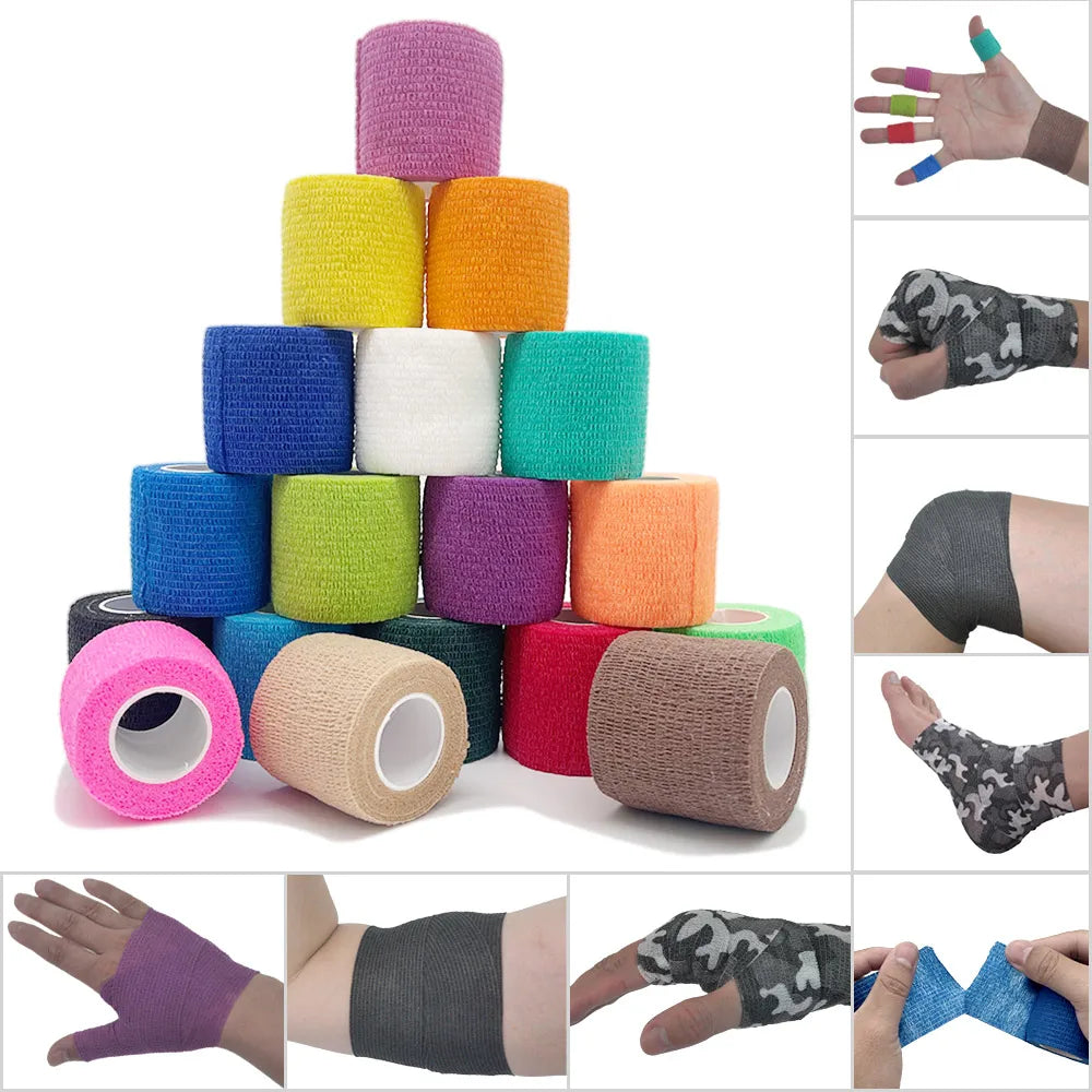 Elastic Self Adhesive Sports Wrap Tape Knee Finger Ankle Shoulder Support Bandage