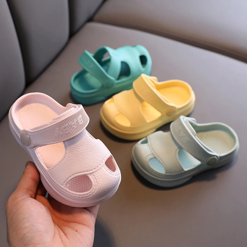 Kids Cartoon Beach Sandals Soft Non Slip EVA Clogs for Boys & Girls 1–5 Years