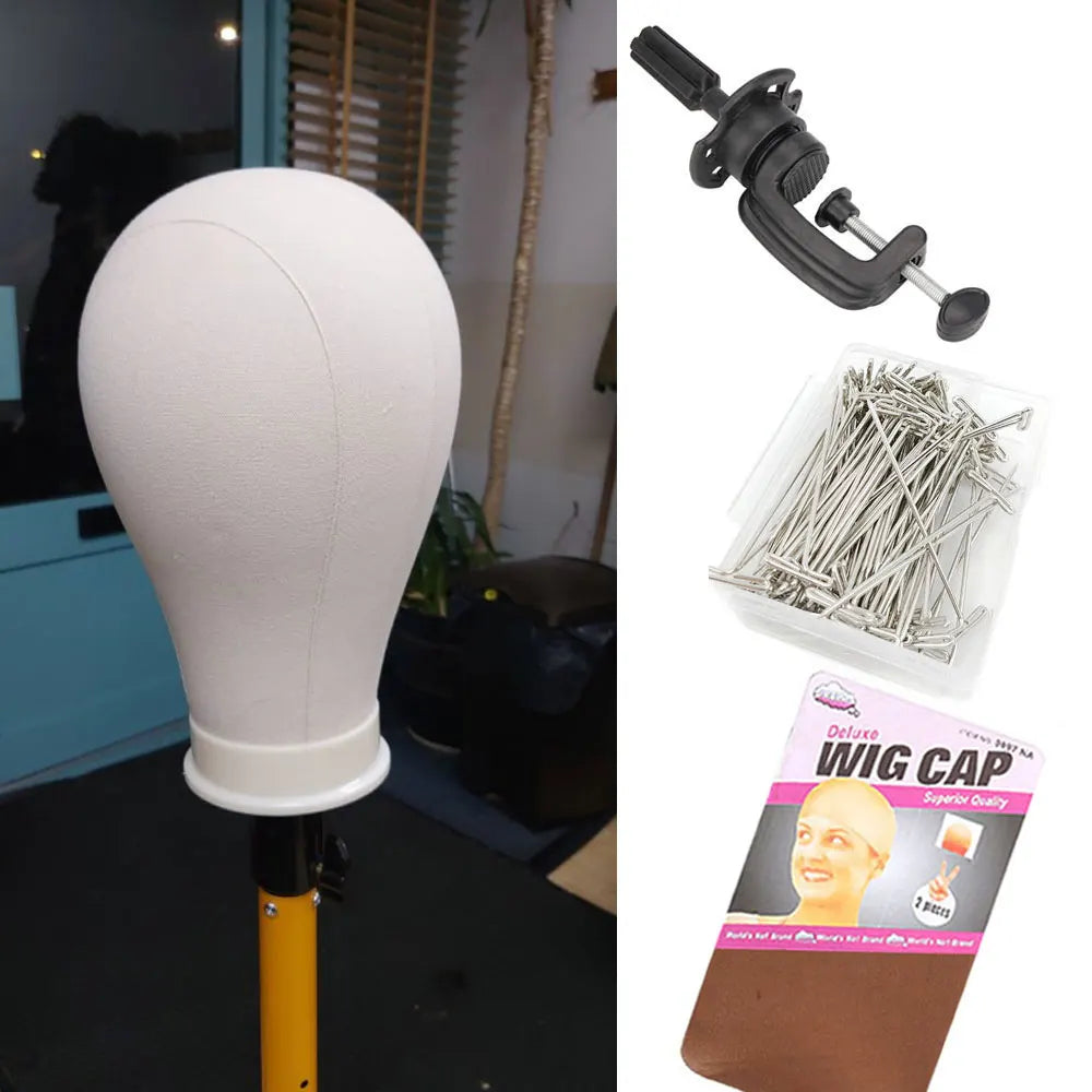 Wig Making Mannequin Head – Canvas Cork Head for Lace Wig Styling