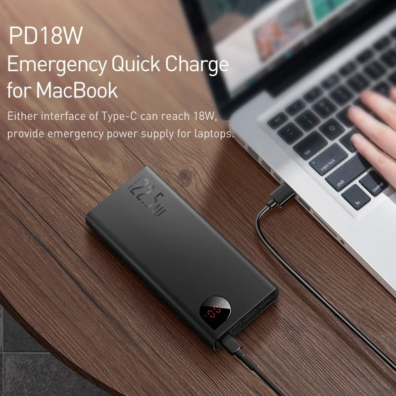 Power Bank 20000mAh/10000mAh Fast Charging USB-C PD Portable External Battery Charger for iPhone Samsung