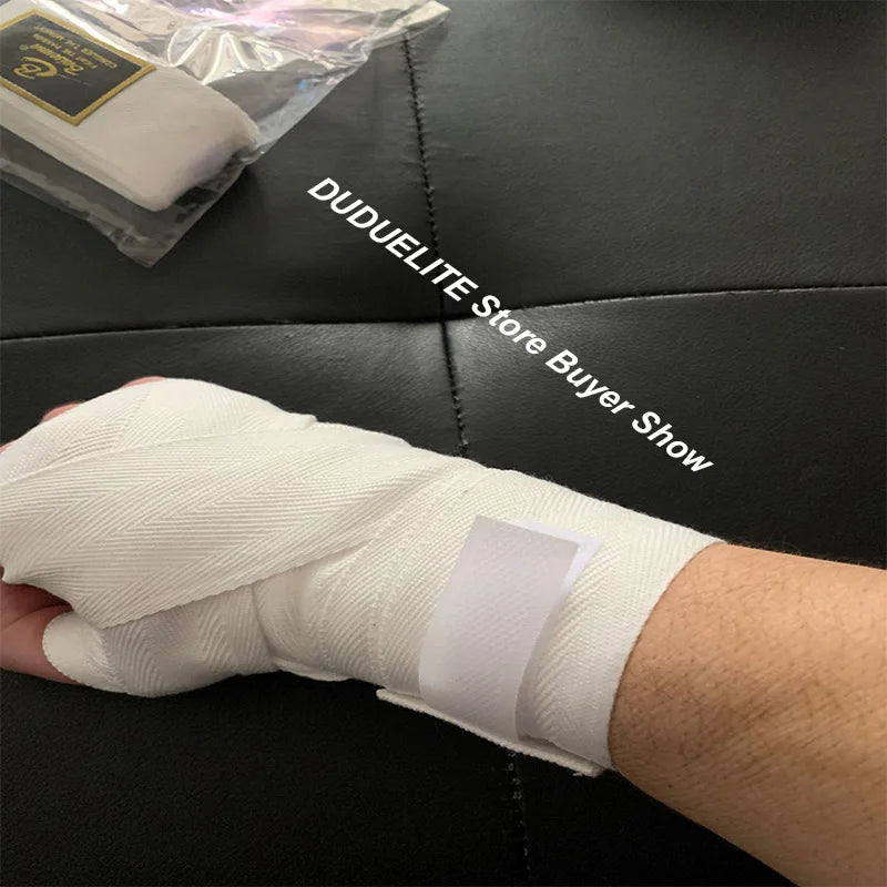 Cotton Boxing Hand Wraps MMA Kickboxing Bandage Straps 2 Rolls Sports Protection