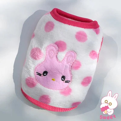 Warm Dog Vest Soft Flannel Pet Jacket