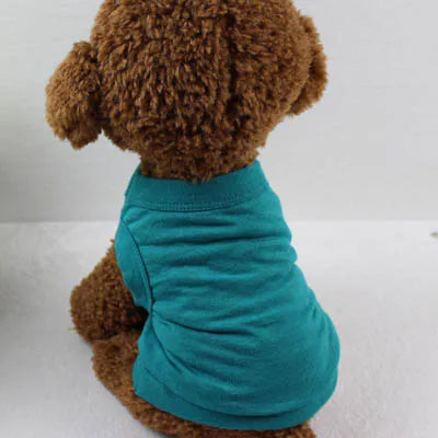 Dog T-Shirt Summer Cotton Vest – Breathable Pet Clothes for Small, Medium & Large Dogs