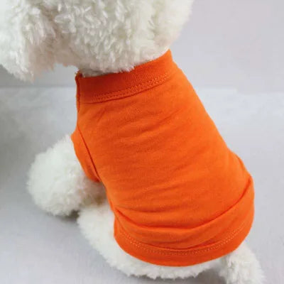 Dog T-Shirt Summer Cotton Vest – Breathable Pet Clothes for Small, Medium & Large Dogs