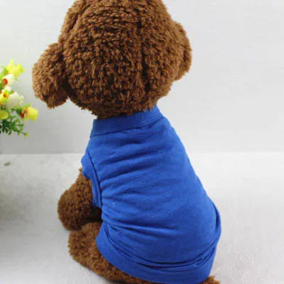 Dog T-Shirt Summer Cotton Vest – Breathable Pet Clothes for Small, Medium & Large Dogs