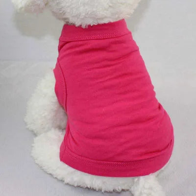 Dog T-Shirt Summer Cotton Vest – Breathable Pet Clothes for Small, Medium & Large Dogs