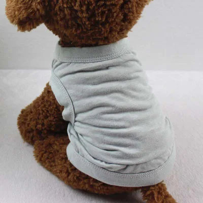 Dog T-Shirt Summer Cotton Vest – Breathable Pet Clothes for Small, Medium & Large Dogs