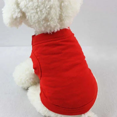Dog T-Shirt Summer Cotton Vest – Breathable Pet Clothes for Small, Medium & Large Dogs