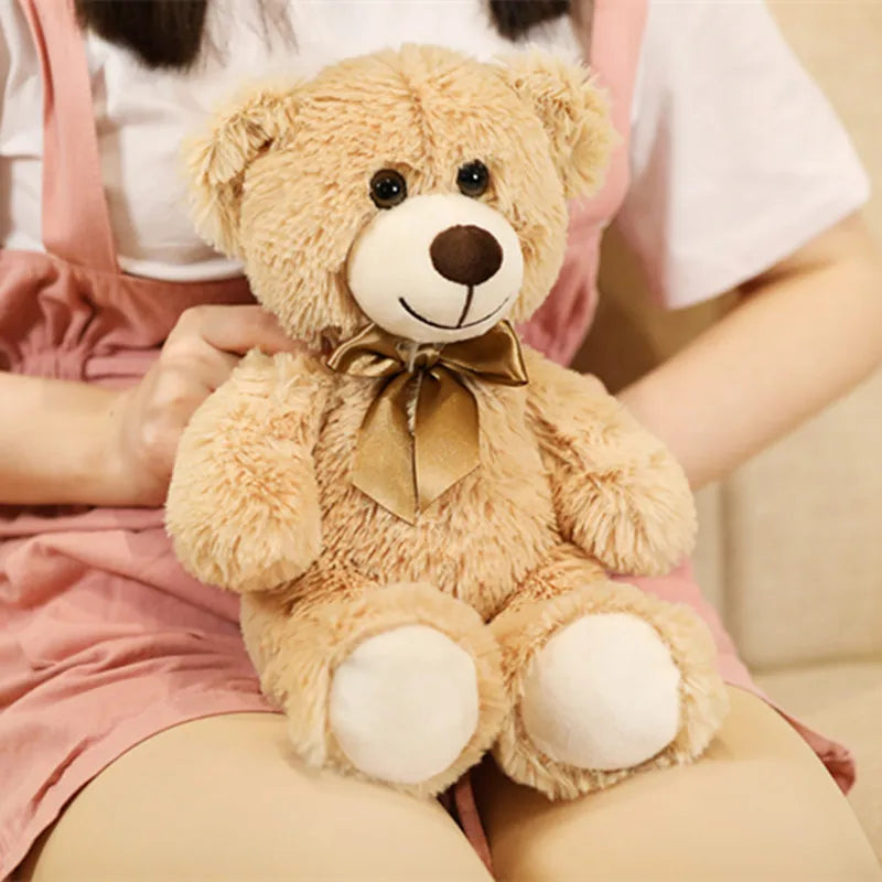 Colorful Bow Tie Teddy Bear Plush Pillow for Kids
