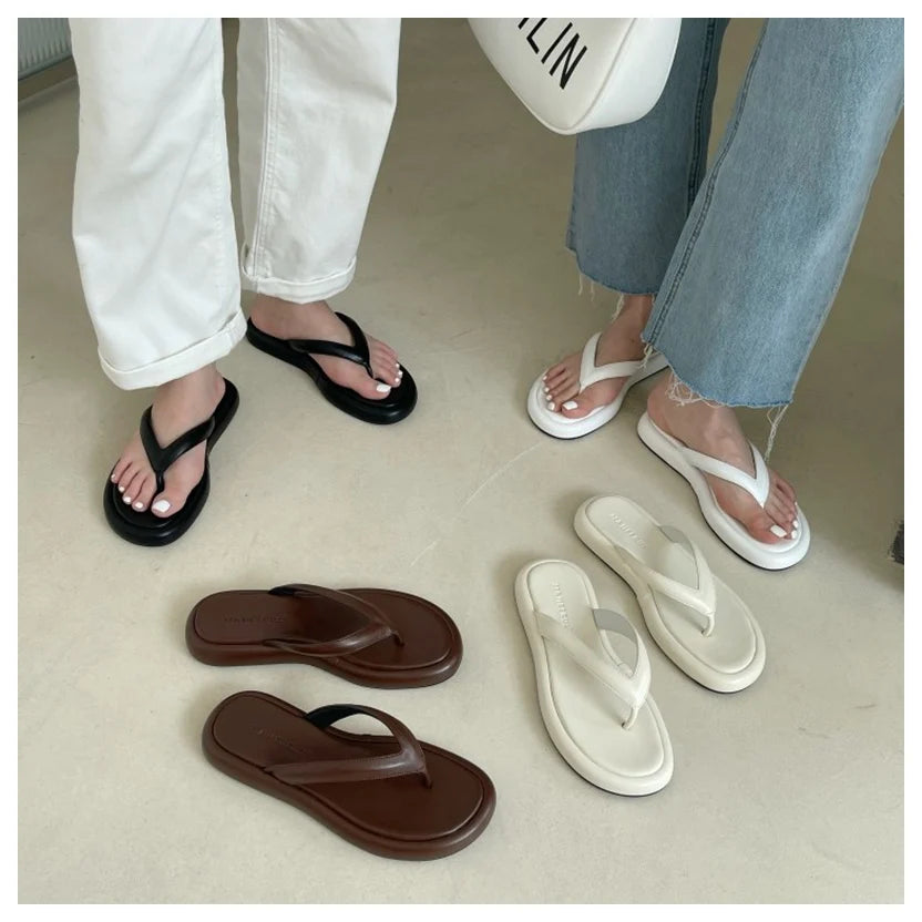 Women Summer Slides Flat Open Toe Casual Beach Slippers Outdoor Sandals