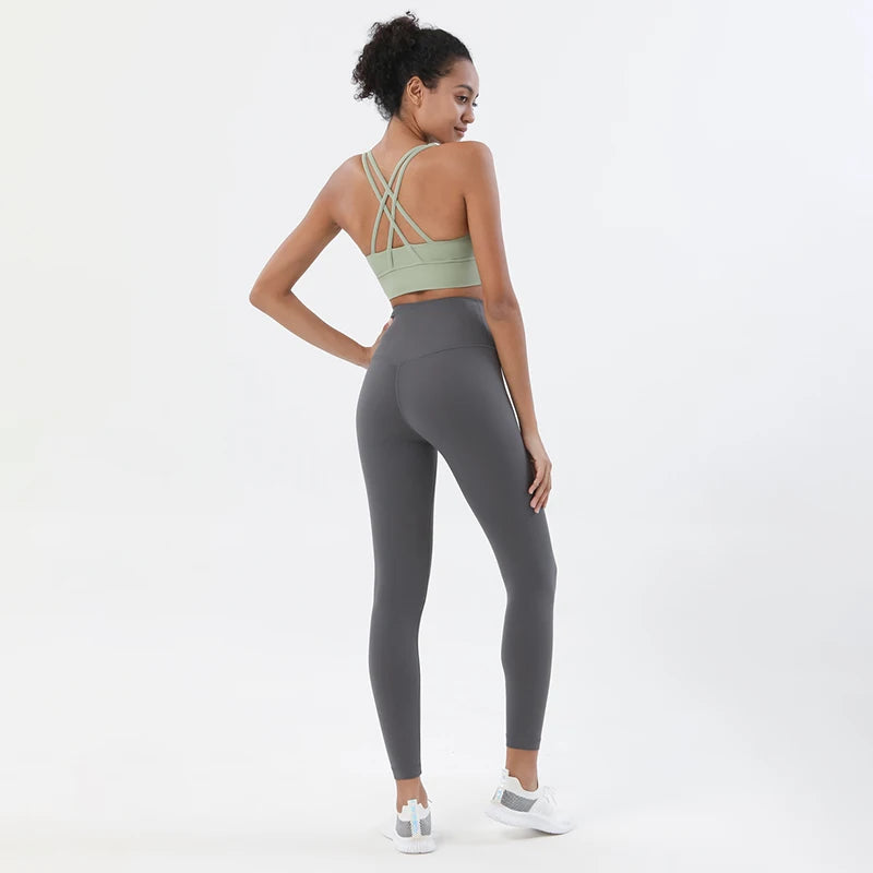 Women Seamless Gym Set Sports Bra & Leggings Fitness Yoga Workout Outfit