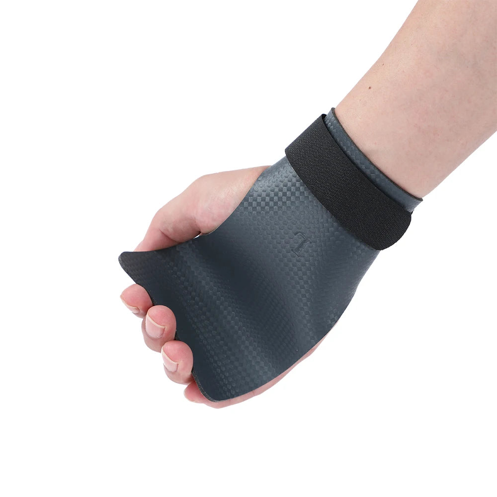 Carbon Fiber No Finger Hole Hand Grips Crossfit Pull Up Gym Palm Protector