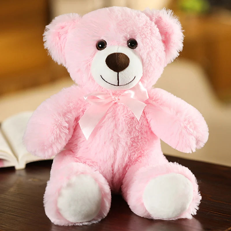 Colorful Bow Tie Teddy Bear Plush Pillow for Kids