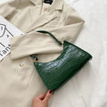 Women Alligator PU Leather Underarm Shoulder Bag