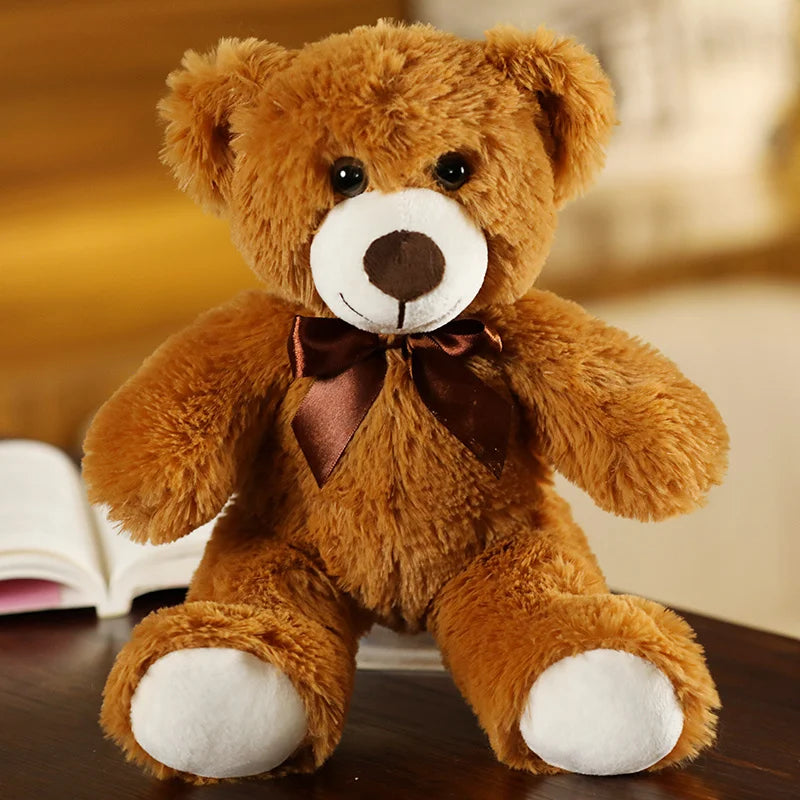 Colorful Bow Tie Teddy Bear Plush Pillow for Kids