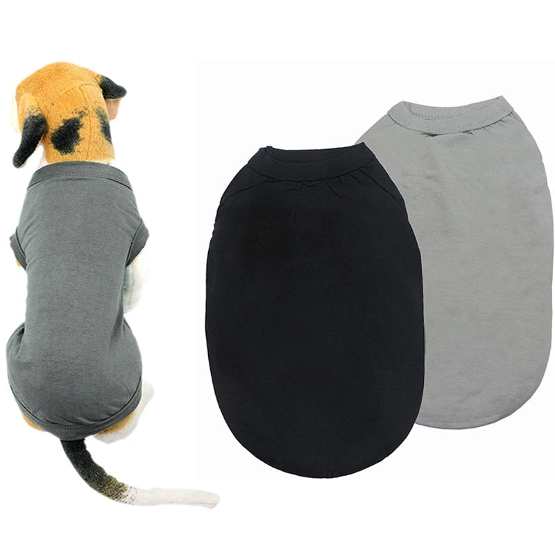Dog T-Shirt Summer Cotton Vest – Breathable Pet Clothes for Small, Medium & Large Dogs