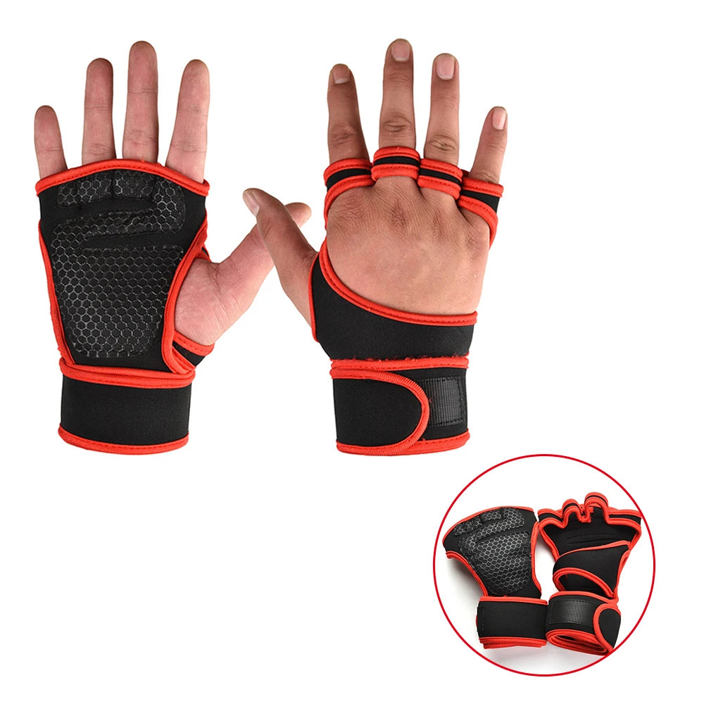 Gym Gloves Wrist Support Weightlifting Fitness Gloves Anti Slip Workout Gloves