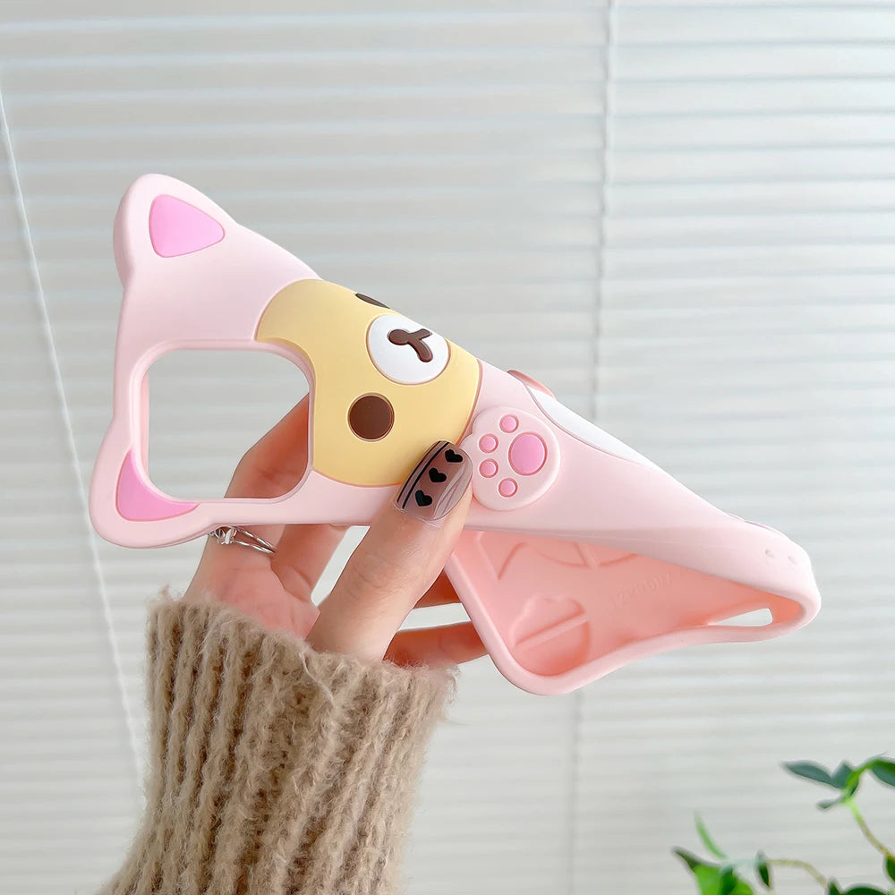 3D Rilakkuma Bear Kawaii Soft Silicone iPhone Case