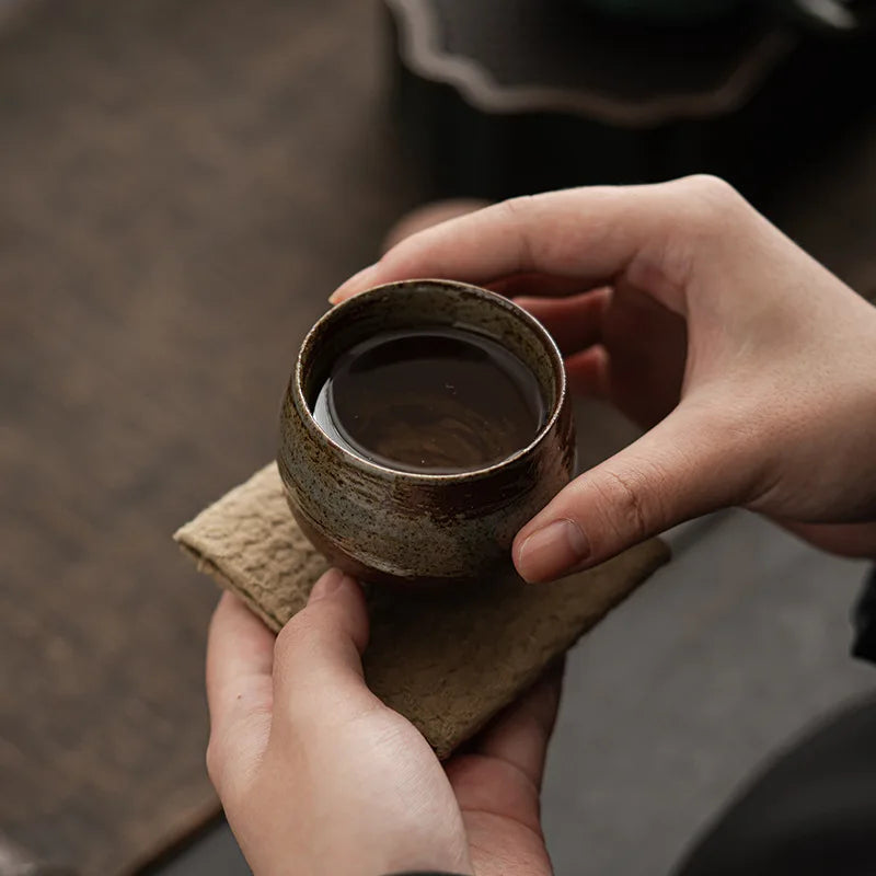 Stoneware Tea Cup 80ml Handmade Kung Fu Tea Single Cup