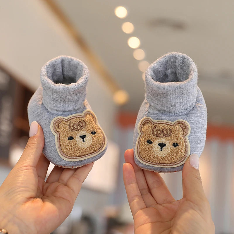 Baby Boys Girls Cute Cartoon Winter Booties Warm Non Slip First Walker Shoes