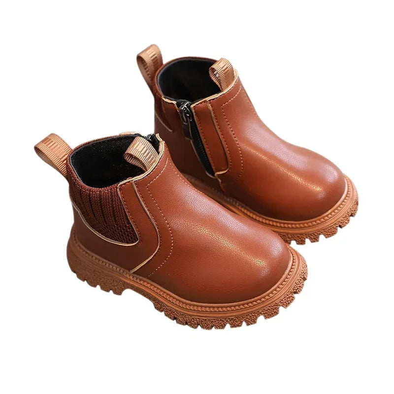 Kids Autumn Winter Short Boots for Boys and Girls