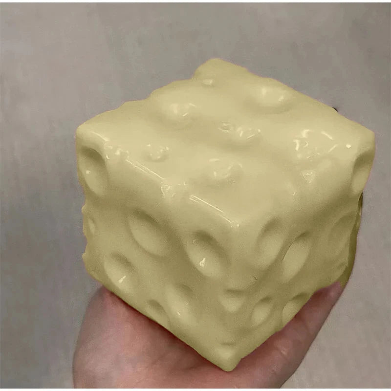 Slow Rebound Cheese Squishy – Stress Relief Squeeze Toy for Relaxation & Fun