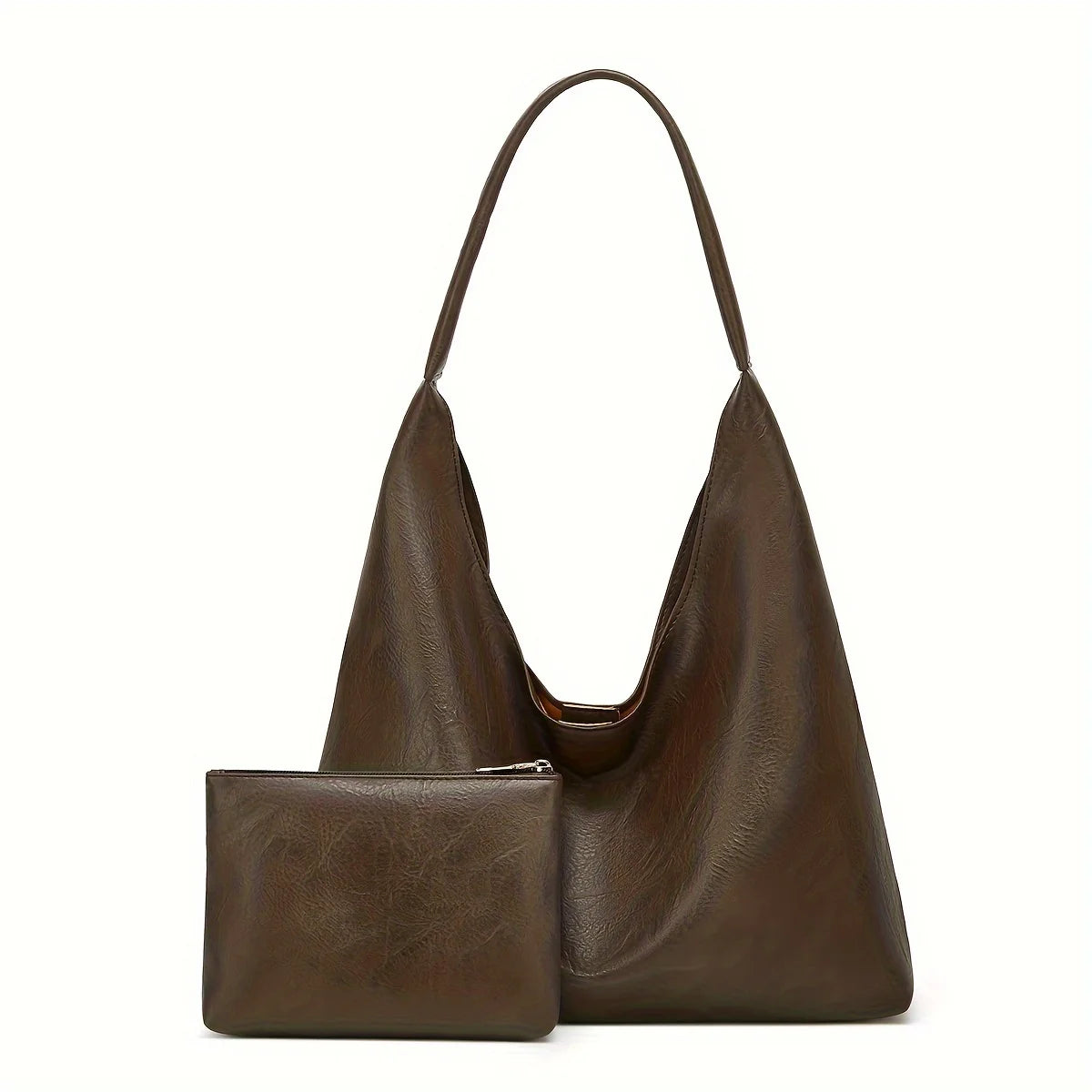 Women Retro Tote Bag Large Capacity Simple Shoulder Handbag Daily Use