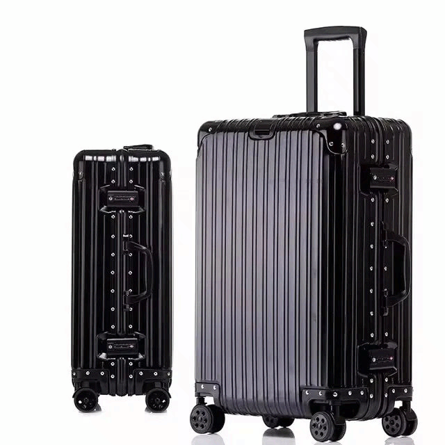 Aluminum Magnesium Alloy Spinner Luggage Travel Suitcase Set