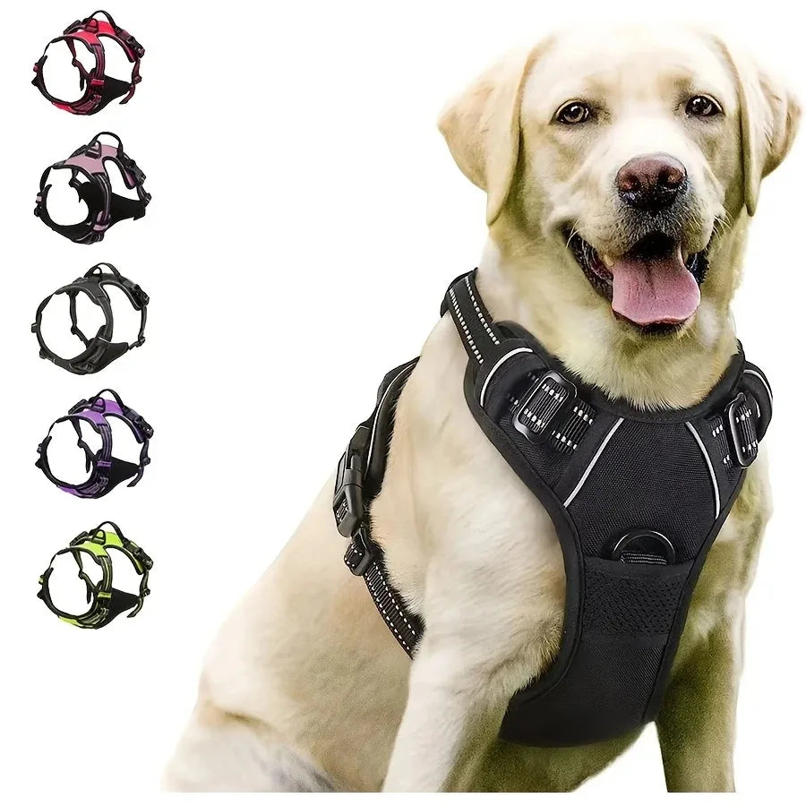 Dog Collar Harness Vest Leash Set for Small Medium Dogs