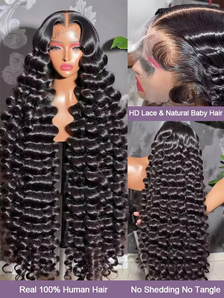 Loose Body Wave Human Hair Wig – HD Lace Front Glueless Wig for Women