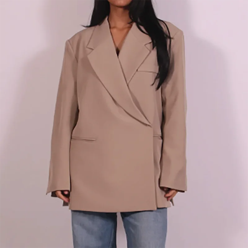 Women Casual Blazer Shorts Set Elegant 2 Piece Outfit
